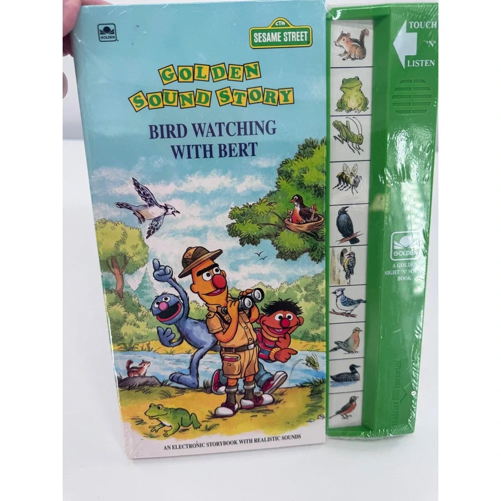 Golden Sound Talking Sesame Street Vintage Story Bird Watching Bert Kids‎ New
